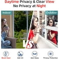 thumbnail image 3 of One Way Privacy Window Film Sun Blocking, Heat Blocking Window Tint for Home See Out But Not in, Static Cling & Anti UV, Black-Silver,17.5 Inch x 78.74 Inch, 3 of 10