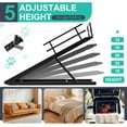thumbnail image 5 of Slsy Dog Ramp with Upgrade Rubber Mat, 5 Level Adjustable 17.7'' to 31.4'' Folding Pet Ramp for High Bed, Great for Small & Old Dogs & Cat, Supports up to 200 lbs, 62.9" Long, 5 of 9