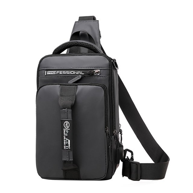 Mochila con Puerto de Carga Usb Mochilas para Adultos Bolso Multifuncional de Cuerpo Cruzado, Bolso de Hombro Y Pecho, con Puerto de Carga Usb