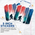 thumbnail image 4 of (2 Pack) Bigfoot American Flag Stickers - Sasquatch Forest Decals - Cryptid Legend USA Folklore - 5" On Longest Side - Sticks to Smooth Flat Surfaces - Made in USA - BMCS20777, 4 of 7