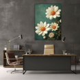 thumbnail image 6 of Mudket Framed,Canvas Wall Art,Ready to Hang,White Daisy Floral Canvas Print,Botanical Wall Decor,Rustic Flower Wall Pictures,for Bedroom Living Room Kitchen Office Decor - 12"L x 8"W, 6 of 10