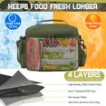 thumbnail image 4 of Tactical Lunch Box for Men Military Heavy Duty Lunch Bag Work Leakproof Insulated Durable Thermal Cooler Bag Meal Camping Picnic, 4 of 5