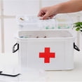 thumbnail image 3 of First Aid Kit Plastics Pouch Medicine Supplies Dust-proof Storage Cases Convenient Simple Style Household Supply Medical Case, 3 of 8