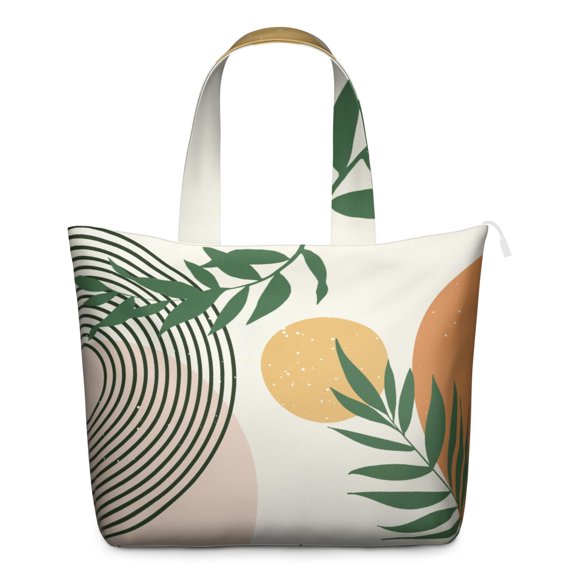 Plaid Stripes Nordic Style Weekender Bag, Lightweight Zippered Tote with Durable Handles, Artistic for Travel