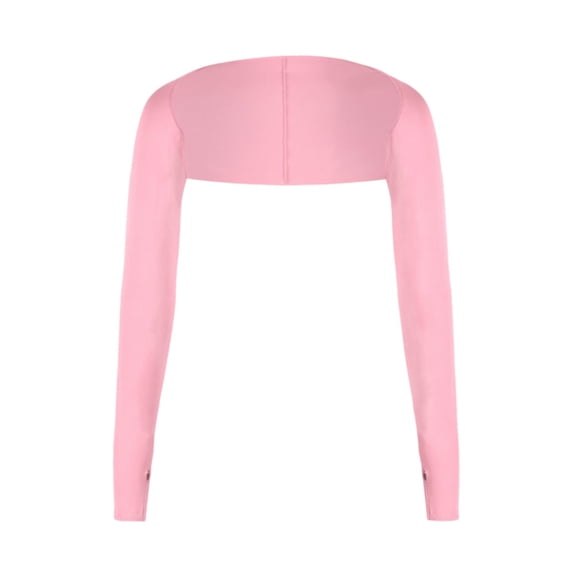 Arm Sleeve Sun Protection Cooling Shawl Fingerless Arm Guards Solid Color Breathable UV Protection Compression Sleeves for Cycling Outdoor Trip B196_Pink