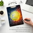 thumbnail image 5 of FMSHPON Tennis Ball in FireWater Clipboard Hardboard Wood Nursing Clip Board and Pull for Standard A4 Letter 13x9 inches, 5 of 6