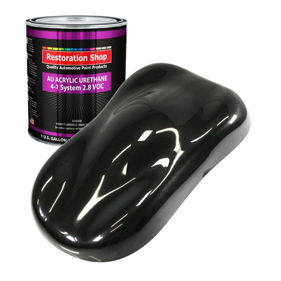 Restoration Shop Black Diamond Firemist Acrylic Urethane Auto Paint - Gallon Paint Color Only, Single Stage High Gloss