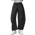 thumbnail image 2 of Cyglowse 2025 Barrel Sweatpants Women, Black Sweatpants for Women High Waist Soft Lounge Pants with Pockets XL, 2 of 7