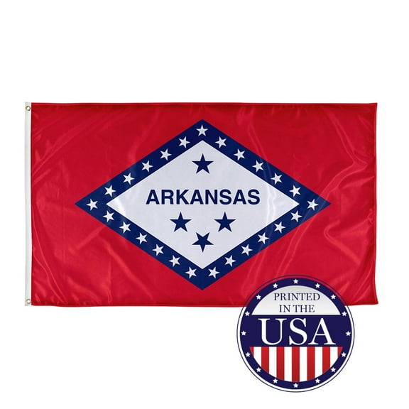 Arkansas State Flag - 3ft x 5ft Knitted Polyester Flag, State Flag Collection, Made in The USA 
