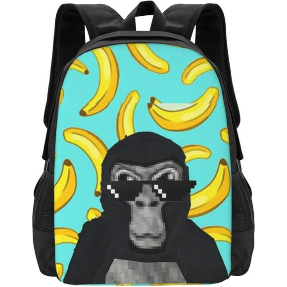 Gorilla Tag Sac à Dos de Voyage Nouveauté Jeu Sac à Dos Singe Sac à Dos Décontracté Sac à Dos Léger Durable Sac à Dos pour Ordinateur Portable Sacs à Dos Dessin Animé Cadeau pour Fan de Gorilla Tag