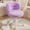 Purple, variant on Romorgniz Small Round Vanity Chair with Wheels Height Adjustable Desk Chair Armless Home Office Chair, White