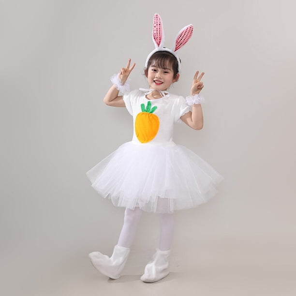 Bonito disfraz de conejito para niños, mono de animales de carnaval, conjuntos de ropa de conejo Unisex, tutú de Pascua para niñas, vestidos de 150cm Gao Jinjia LED
