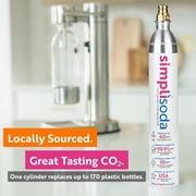 Simpli Soda 60L CO2 Quick Connect Cylinder - Compatible with Sodastream Quick Connect Only [Including ART, TERRA ENSO & DUO] - Soda Streaming Machine CO2 Tanks Gas Refill, | 14.5 oz, 4 Pack