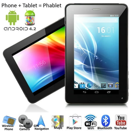 Indigi 2-in-1 Dual Core Android 4.4 Tablet & Phone + ( Bluetooth + Google play + Dual Camera + GSM (Best Operating System For Dual Core)