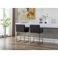 thumbnail image 5 of Guyou 26.75" Modern Bar Stools with Linen Upholstered Counter Height, Charcoal, 5 of 9
