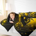 thumbnail image 4 of Feelyou Modern Speed Sports Queen Comforter Set, Extreme Motorcycle Bedding Sets, Glitter Gold Honeycomb Reversible Bedding Comforter Set, Lightweight Room Decor, 3 Pieces, 4 of 8