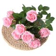 thumbnail image 4 of Homerr Artificial Rose Simulation Rose Fake Rose Artificial Rose Great Fidelity Not Withered Non-fading Easy Care Decorative Home Decoration 9 Bulbs Wedding Party, 4 of 6