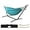 Cyan, variant on Double Hammock with Stand for Outside 450lb Capacity Steel Stand, Premium Carry Bag Included and Two Anti Roll Balance Beam