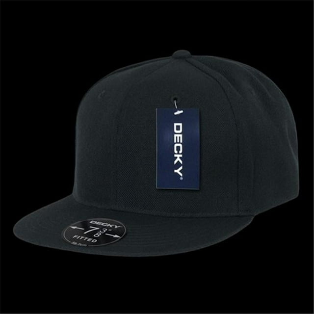 Decky RP1-PL-BLK-29 Casquettes Rétro Ajustées Noires - 7,75