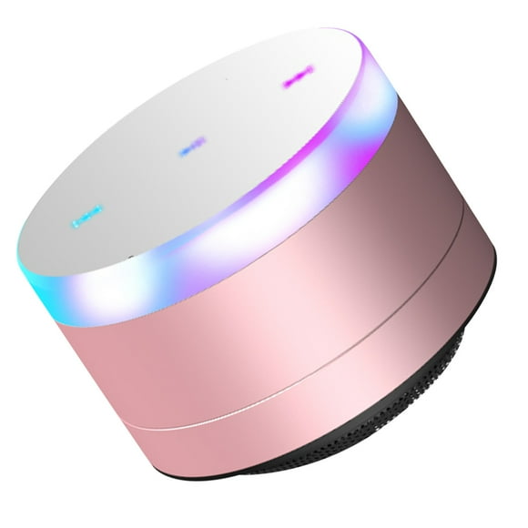 Cateissary Altavoz inalámbrico Sonido estéreo de graves profundos Pantalla de espejo Mini anuncio de voz Audio de coche compatible con Bluetooth con luz Electrónica No.01