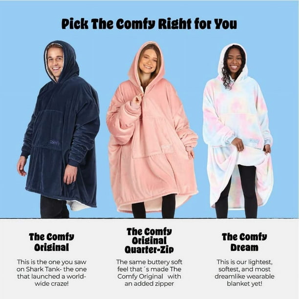 The comfy the original one size sweatshirt blanket in buffalo chec deals