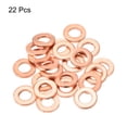 thumbnail image 3 of Uxcell Flat Copper Washers Copper Flat Sealing Ring Copper 22 pack 6x12x1.5mm, 3 of 6