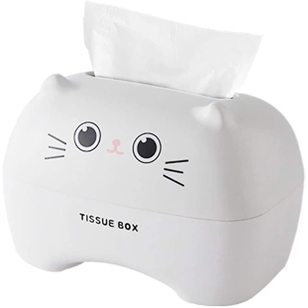 Caja de tejido de plumas ligeras, hecha de felpa, fawn, caja de tejido para el hogar, caja de tejido creativo, dispensador de tejido para el coche, para oficina, cocina, baño, Living Roo Feliz Sencillez