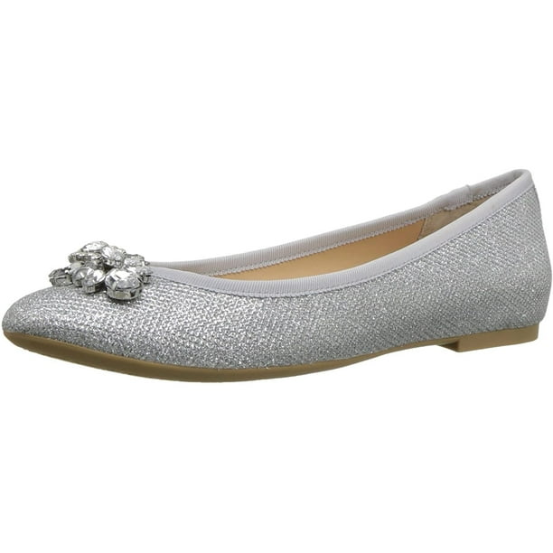 badgley mischka silver flats