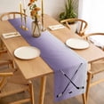 thumbnail image 3 of Purple Ombre Table Runner - 60 Inch Long, Kitchen Dining Table Runner Dresser Scarves, Black Hockey Sticks Minimalist Style Farmhouse Decor for Coffee Tables Wedding Party Banquet, 3 of 8