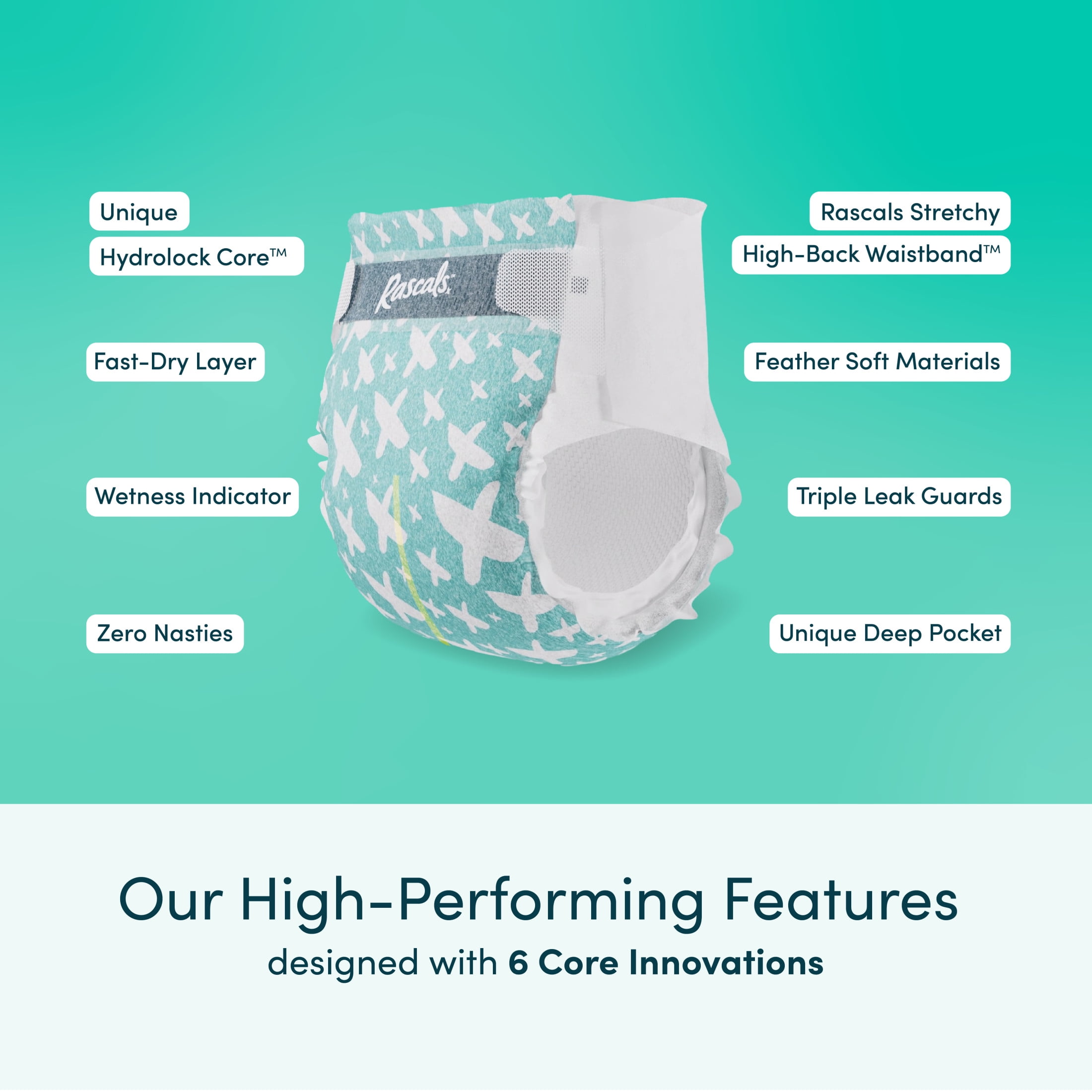 Les Couches Premium Rascals Prématuré jusqu'à la taille 7 Prématuré jusqu'à la taille 7