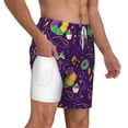 thumbnail image 6 of Rocae Mardi Gras and Donuts for Men's Swim Trunks Quick Dry With Two Side Pockets and One Lined Patch Pocket3X-Large, 6 of 9