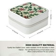 thumbnail image 2 of Autua Flowered Fabric Green Leaves Baroque Jewelry Storage Box White, 2 of 5