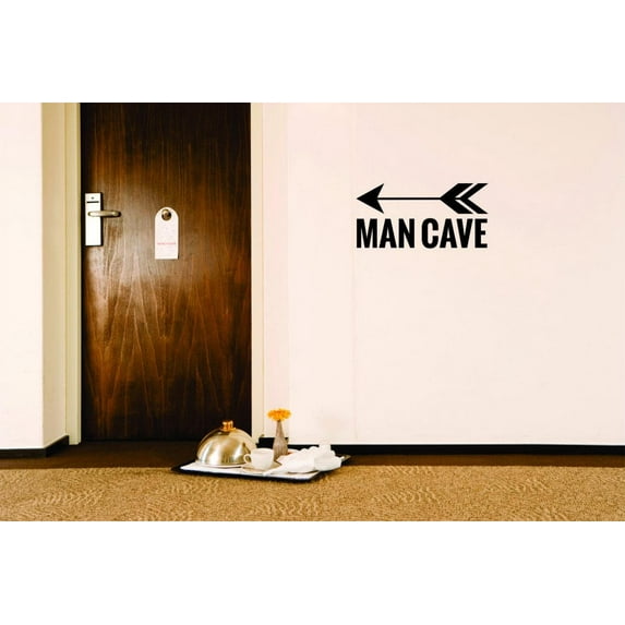 Decal Wall Sticker - ON NOW : Man Cave Text Lettering Quote Home Decor Picture Art Size :10 Inches x 20 Inches