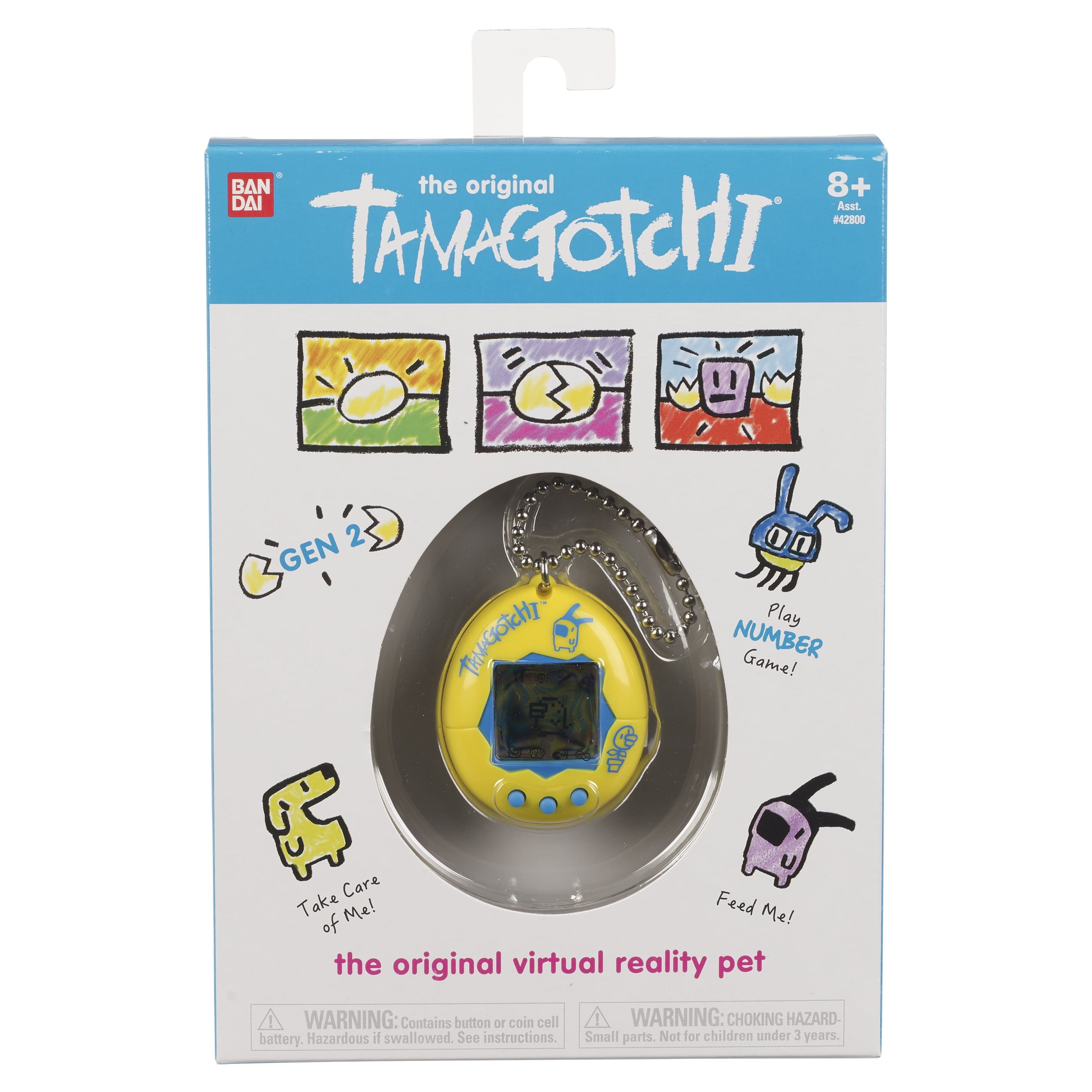TAMA❅॰ॱ　1113 Original Tamagotchi - Yellow with Blue Electronic Pet