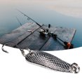 thumbnail image 2 of UDIYO Metal Sequin Artificial Fishing Bait Spoons Single Hook Fish Lure Curve Tackle, 2 of 7