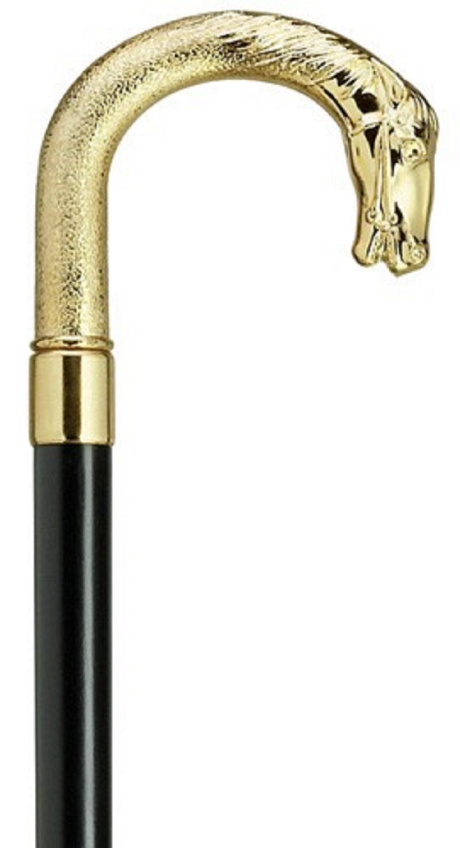 Harvy Canes Men's Crook Shape Horse Head Cane Walking Cane 36