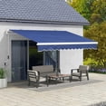 thumbnail image 2 of Barara King Patio Awning Sunshade Shelter,Patio Retractable Sun Shade,13' x 8' Patio Awning with UV Protection and Easy Crank Opening, Dark Blue, 2 of 11