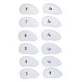 thumbnail image 2 of facefd Ensemble de 12 Pcs Couvre-Chefs de Golf en Cuir PU Imperméable Blanc, 2 of 5