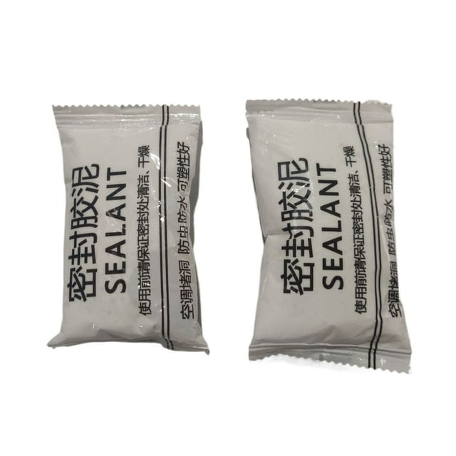 Rubber Air-conditioner Wall Hole Sealant Portable Flexible Repairing Solid Sealant Bathroom Toilet Glue Indoor Household Hotel Sewer Sealing Mud Clay 2Pcs