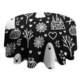thumbnail image 4 of Happy Halloween Table Cover Wrinkle Resistant Washable Tablecolths Pumpkin Spooky Table Cloths for Halloween Background Indoor and Outdoor Birthday (60x60 inches), 4 of 6