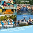 thumbnail image 5 of Cuddy 40 QT Floating Cooler and Dry Storage Vessel with Cuddy Crawler Wheel Kit - Navy, 5 of 7