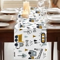 thumbnail image 3 of Table Runners 72 Inches Long Dress Scarves, Cartoon Tractor Farmhouse Kitchen/Dining Table Runner, Coffee Tablerunners, Cute Grey Digger Shovel Truck 14x72 Inch, 3 of 9
