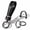Black, variant on Black Carbon Fiber Interior Leather Car Keychain with Anti-Lost D-Ring, Auto Key Ring Accessory