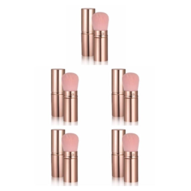 kurtrusly Soft And Comfortable Blush Brush For Flawless Makeup Look Wide Application Rose red 5Set