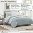thumbnail image 4 of My Texas House Stripe 11-Piece Comforter Set with Sheets, Blue, Queen, 4 of 17