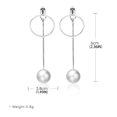 thumbnail image 3 of Xihbxyly Oferta del día Liquidación Pendientes brillantes europeos y de moda Pendientes de tendencia de perlas grandes, 3 of 7