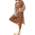 thumbnail image 4 of Fantaslook Pajamas Sets for Women Short Sleeve Henley Shirt and Pants With Drawstring Casual Lounge Wear Sets Summer Outfits, 4 of 8