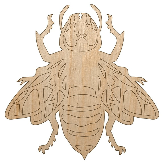 Asian Giant Murder Hornet Wasp Wood Shape Unfinished Piece Cutout Craft DIY Projects - 4.70 Inch Size - 1/8 Inch Thick