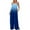 Blue, variant on Full Womens Summer Pants Blue Jumpsuit Gradient with Pockets Comfy Ladies Trousers