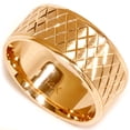 thumbnail image 3 of Pompeii Yellow Gold Hand Carved 8mm Flat Comfort Wedding Band (,), 3 of 3